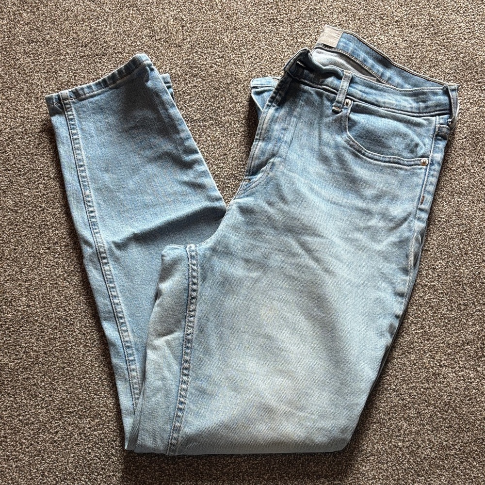 Everlane Light Wash High-Rise Straight Jeans